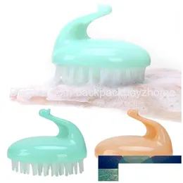 Banyo Fırçaları Süngerler 1pc Sile Saf Derisi Mas Mas Fırçası Yıkama Mini Head Meridian Geniş Diş El Fabrika Fiyatı Uzmanı OT4R8