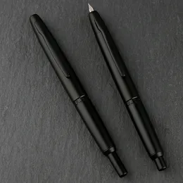 نافورة أقلام وصول Majohn A1 Retro Matte Black Fountain Pens 0.4mm EF NIB Press Pens لكتابة القرطاسية المكتبية 230421