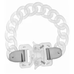 Kedjor Kedjor 1017 Alyx 9SM Transparenta Armband Män kvinnor Klassiska kedjearmband Högkvalitativ mattplast Säkerhetsmycken9153650 Dr DH28T