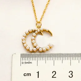 20 Style Design Necklace Women G Double Letter Pendant Necklace Chain Fashion Gold Necklaces Choker Pendants Wedding Jewelry