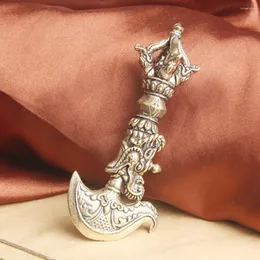 Servis uppsättningar 4 st diamantprong prydnad vintage heminredning dharma stavar skrivbord hantverk mässing mini vajra