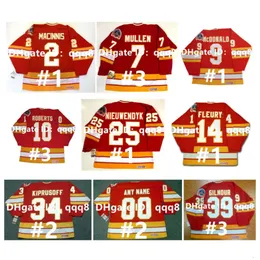 Maglia da hockey vintage CCM AL INNIS MIIKKA KIPRUSOFF JOE MULLEN LANNY Mcdonald HAKAN LOOB JAROME IGINLA THEOREN FLEURY JOEL rara