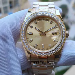 Super dobra fabryka zegarek prawdziwy obraz męski zegarek automatyczny 2813 Ruch Diamond Rame Gold Gold Stael Stael Sport 228348 W272P