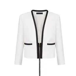 24ss FW Giacca da donna firmata Blazer formale Blouson Muta Pull Giacche sartoriali Designer Bomber Cappotto Ragazze Sfilata di Milano Top firmati Scollo corto Capispalla