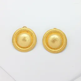 Boucles d'oreilles à Clip africain dubaï pour femmes, rondes géométriques en alliage de cuivre, bijoux exquis, vêtements quotidiens, cadeaux de fête de mariage