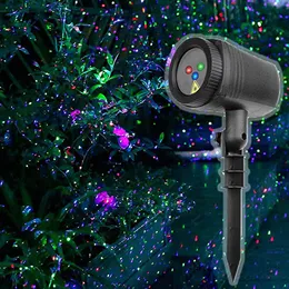 Utomhus LED -laser Lawn Lamps RGB Lights Christmas Projector Light Outdoor Garden Waterproof med Moving RGB Firefly till jul