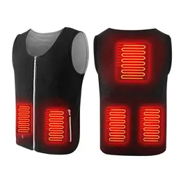 Gilet da uomo Gilet riscaldato USB intelligente 5 livelli di temperatura Giacca autoriscaldante Cappotto 5 zone di riscaldamento Abbigliamento invernale caldo per sci all'aperto Escursionismo 231122