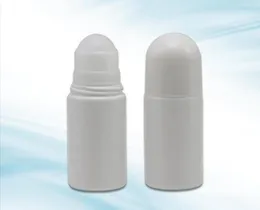 200 pz/lotto 50 ml di Plastica Bianco Roll On Bottiglie, 50cc Deodorante Cosmetico Roll-on Contenitore Con Grande Roller Ball