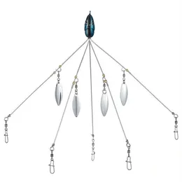 Basdash 4pcs mycket fiske lura alabama rig huvud simning bete paraply rig 5 vapen bas fiske grupp lure förlänga 18g y200830232b