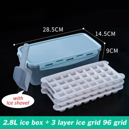 Ice Cream Tools Cube Trays Silicon Bottom Storage Container Box mit Deckel BPA-free Mold Makers For Cool Drinks Bar Accessories 230422