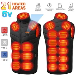 Roupa interior térmica feminina colete aquecido jaqueta de motocicleta colete de aquecimento de inverno homens caça esqui jaqueta de aquecimento anti-congelamento alimentado por USB roupas aquecidas S-6XL 231122