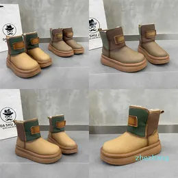 Botas de qualidade lan gabinete moda estilo grosso sola neve inverno feminino novo engrossado quente curto sapatos casuais de algodão