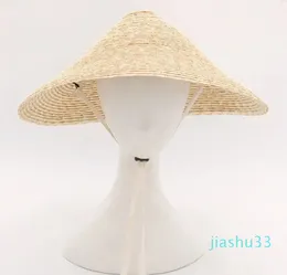 Berets Traditional Chinese Straw Cone Hat Asian Oriental Bucket Garden Fishing Necessity Rice Farmer For Adults Kids Traveling