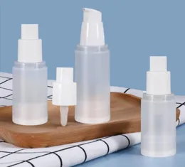 Bottiglie di pompa a spruzzo in plastica in plastica in plastica glassata con coperchio bianco per lozione sierica per la cura della pelle 15 ml 20 ml 30 ml 50 ml 80 ml 100 ml