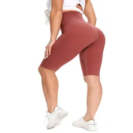 Yoga shorts kvinnor plus shaper hög midja korsett shorts kroppstränare leggings mage kontroll cincher leggings träning byxor rödbrun 3xl