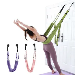 Cintura regolabile per yoga aerea Amaca Altalena Cintura elasticizzata Donna Uomo Stabile Allenatore per esercizi di yoga a casa con ancoraggio per porta288S