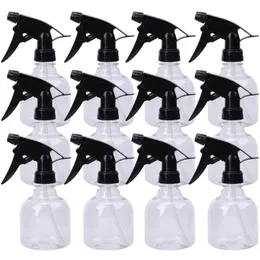 Watering Equipments 12 Pack 8 Unzen leere Kunststoff-Sprühflasche mit schwarzen Trigger-Sprühköpfen – verstellbarer Kopfsprüher von fein bis fließend