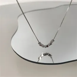 Hänge halsband anhängare rostfritt stål block skarvad kedja halsband höfthop minimalistisk modetrend smyckespresent