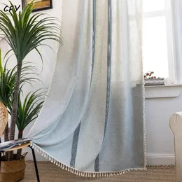 Curtain Cotton Linen American Style Country Coffee Window Semi-shading Drapes For Living Room Bedroom Kitchen Door