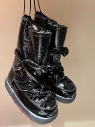Lostine2023knot design snöstövlar designer stövlar kvinna svart boot mon boot stövlar för kvinnor julklapp simbakids size35-40