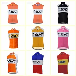 BIC Team Cycling Jersey kamizelka Summer Men Men Bike Tops Szybkie suche ubrania MTB Rower Sports U71705274T
