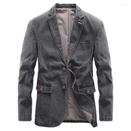 Kurtka męska Rekretowa męska dżinsowa męska garnitur jean odzież odzież wierzchnia zwykła płaszcz plus rozmiar 4xl My253