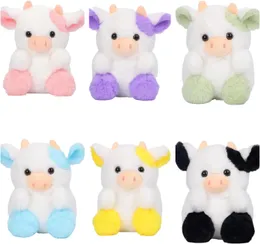 Super Cute Cartoon Cow Plush Toy Soft Fylld Strawberry Cow Plush Decor Gifts For Kids Christmas Black Green Blue Purple Yellow 6 Colors