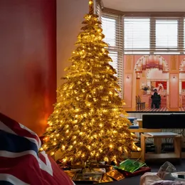 Juldekorationer 75ft konstgjorda träd med 400 LED -lampor och 1050 böjbara grenar Holiday dekoration 231121