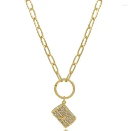 Pendant Necklaces Punk Goth Cuban Necklace Vintage High Quality Gold Color Padlock Twisted Chain Women Neck Jewelry
