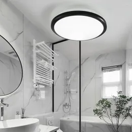 Ceiling Lights Zerouno Modern LED Light Waterproof Bathroom Round Lamp Washroom Toilet 30W Motion Sensor Home Interior Black Bright