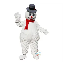 Hallowee Grey Hat Snowman Mascot Costume Christmas Fancy Sukienka postać strój dla dorosłych Rozmiar Karnawał Wielkanocny motyw reklamowy odzież