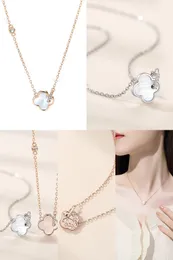 925Silver 4 Four Leaf Clover Necklace Luxury Designer Vans Cleefity Necklace Jewelry Set Pendant Vans Cleefity Chocker