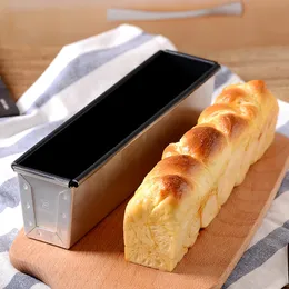ベーキング型長方形のパン金型トーストボックスベーキングケーキ砂型小さな焦げ付き防止ベローズカバーベーキングツールフレンチパン焼きオーブン230421