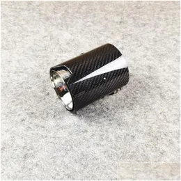 Muffler 1 Pcs Glossy Carbon Fiber Exhasut Tip Car Sier Stainless Steel Trim Tail For M2 M3 M4 Drop Delivery Mobiles Motorcycles Part Dhzcq