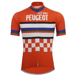 2022 Peugeot Retro Cycling Jersey Summer Short Sleeve Bike Wear Road Bike Mtb Clothing20l