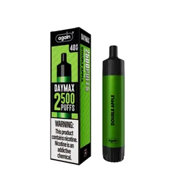 Vape descartável Original novamente DAYMAX 2500 Puff Vape Pen Cigarros Eletrônicos 7.5ml Malha Bobina 4% Vape Kit 12 Sabores 1200 mAh