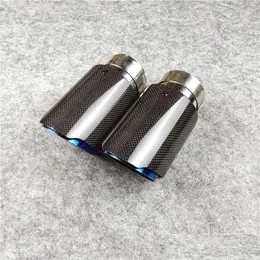Muffler Glossy Carbon Fiber For Akrapovic Exhaust End Tips Car Er Styling1Pcs Drop Delivery Mobiles Motorcycles Parts System Dhpax