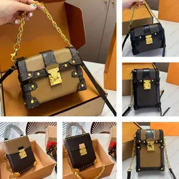 Kobiety worka bagażnika drobna malle torebka pionowy Trunk Mini S-lock Tote Designer Cross Crossbody Bags telefon komórkowy