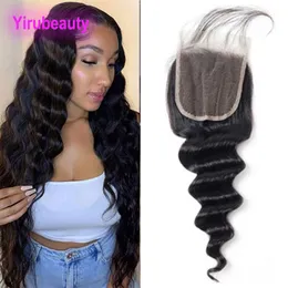 Loose Deep Lace Closure 4X4 Lace Size Brazilian Human Hair Yirubeauty 10-26inch Curly Top Closures