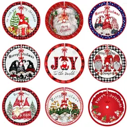 Christmas Decorations 90cm 120cm Merry Tree Skirt Cartoon Santa Claus Snowman Elk Xmas Bottom Noel 2024 Year Supplies
