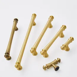 Brass Gold Furniture Wardrobe Cabinet Handle Drawer Pull Knobs Cupboard T Bar Door Hardware273Y