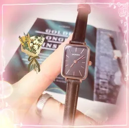 Modische Damenuhr mit zwei Pins, rechteckiges Zifferblatt, Cystal-Damenuhr, schwarzes Lederarmband, dünne wasserdichte Armbanduhren, Geschenke zum Valentinstag, Weihnachten, Muttertag