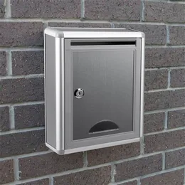 Garden Decorations Box Wall Suggestion Drop Mailbox Locking Mail Lockmounted Boxes Donation Metal Mount Hanging Letter Post Ballot286u