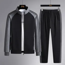 Herren Trainingsanzüge Casual Trainingsanzug Jacke Sweatpant 2 stücke Anzug Herbst Männer Sportswear Fashion Zipper Outdoor Sport Jogging Set Kleidung 231122