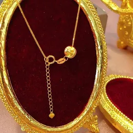 Lerca barato moda feminina jóias finas ouro real bola redonda sólida frisado chopin corrente colar atacado