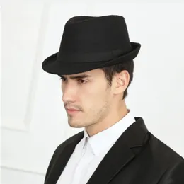 Cappelli a tesa larga Secchio Testa grande Cappello a cilindro in puro cotone di grandi dimensioni Gentleman Jazz Retro Uomo Stile inglese Piccolo Autunno e Inverno 231121