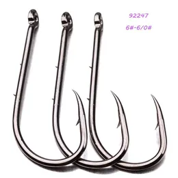 12 Sizes 6#-6 0# 92247 Baitholder Single Hook High Carbon Steel Barbed Hooks Asian Carp Fishing Gear 200 Pieces Lot291j