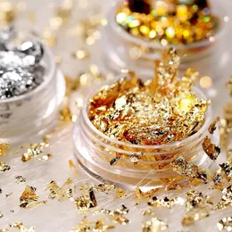 Polveri acriliche Liquidi Oro Argento Foil di carta 3D Adesivo irregolare in alluminio Manicure fai da te Glitter UV Gel Polish Nail Art Decorazione Strumento Accessori 231121