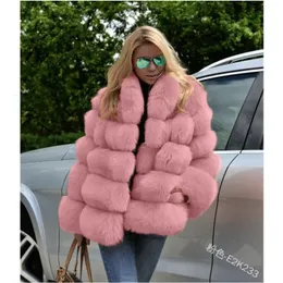 Futro damskie Faux Furt Fash Futra Fur Fur Kieszonki Solidny kolor Trend Fur Płaszcz dla kobiet naśladowanie Furt Długie rękaw Zachowaj ciepło swobodny fur 231121