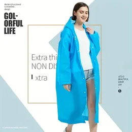 Pancho antipioggia riutilizzabile addensato, cappotto con cappuccio per indumenti impermeabili da esterno impermeabile unisex per escursioni all'aperto